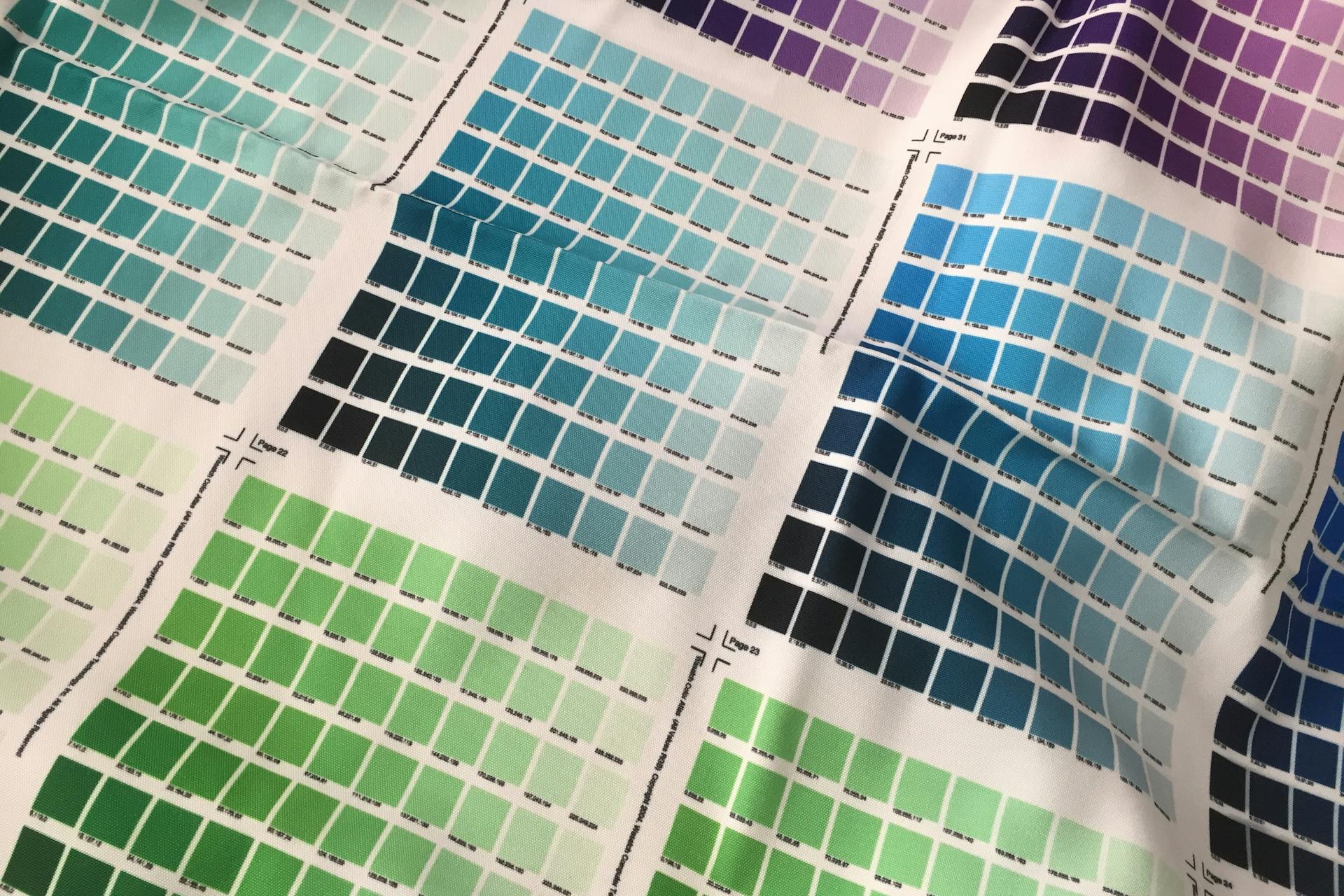 CMYK swatch printing on fabric